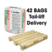Benfer BenferFlex +S1 FAST High Yield Rapid Set Flexible Adhesive 25kg Extra White (Full 42 Bag Pallet)